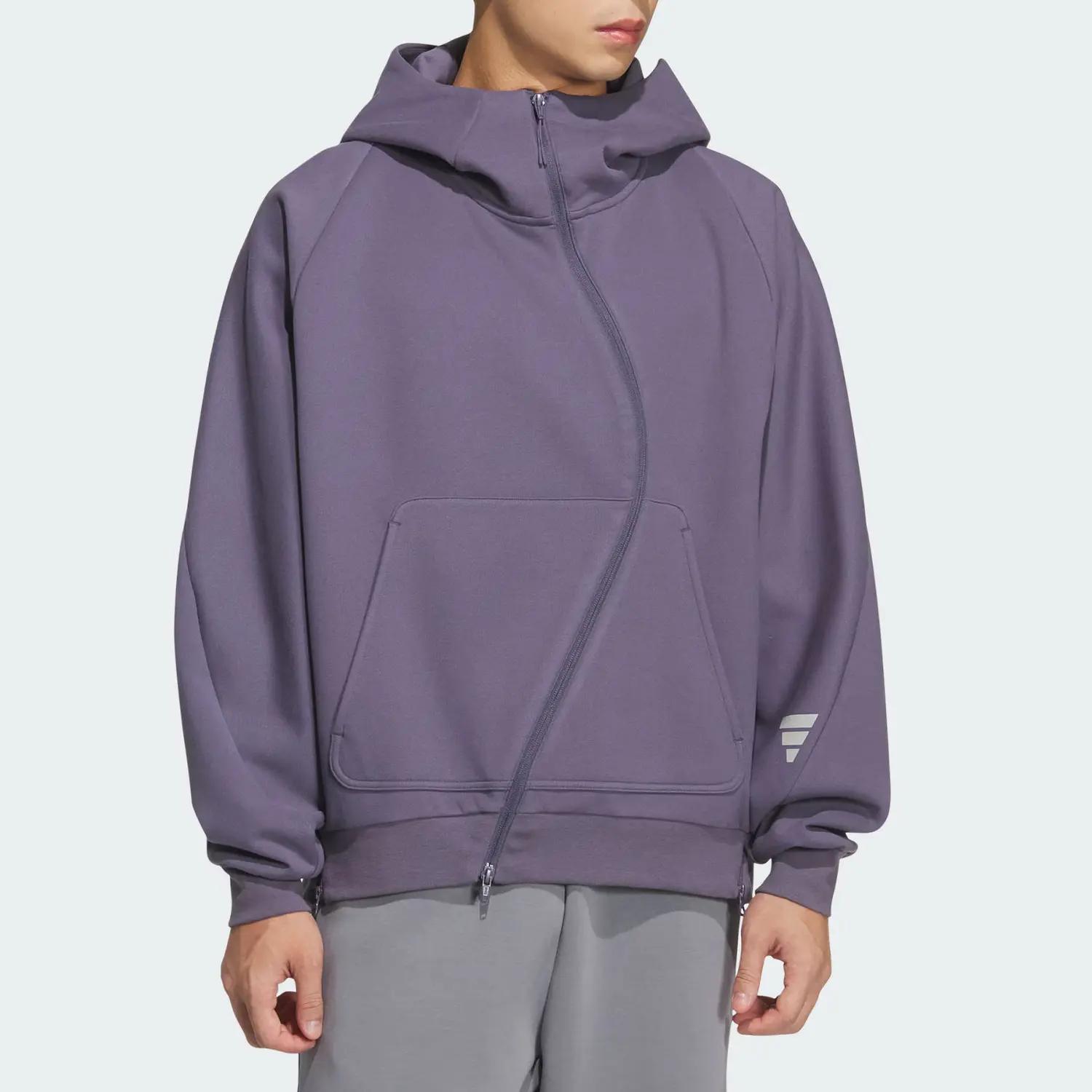 Adidas Куртка FOS мужская мягкого фиолетового цвета, Soft Violet — фото 3