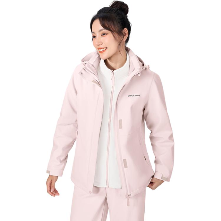 

MOLY VIVI Мужская и женская куртка софтшелл, Peach Pink (Set Style)