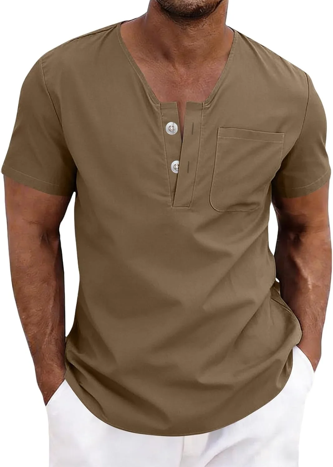 

Мужская футболка-поло с коротким рукавом из льна