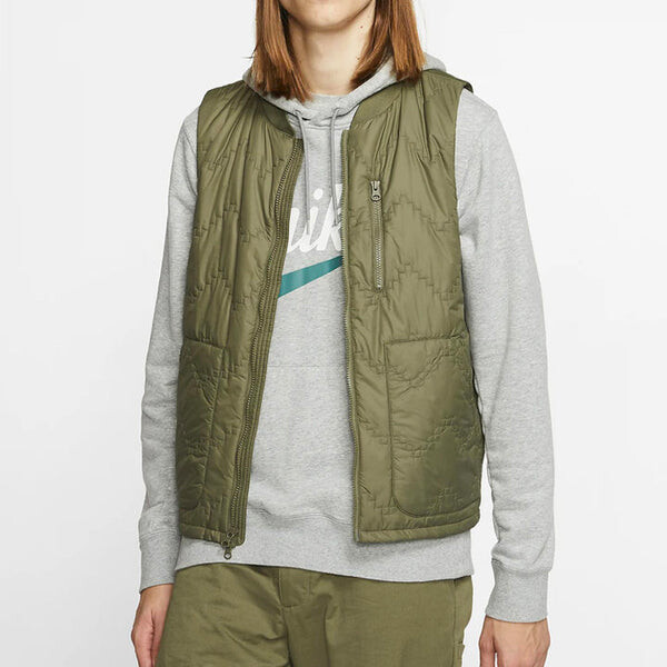 Куртка sb skateboard stay warm vest sports hooded jacket green Nike, зеленый — фото 4