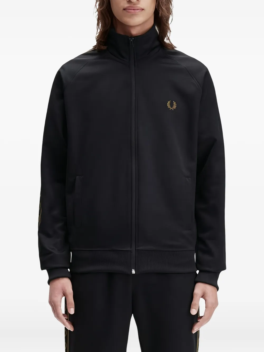 

Куртка на молнии с лавровым венком Fred Perry, черный