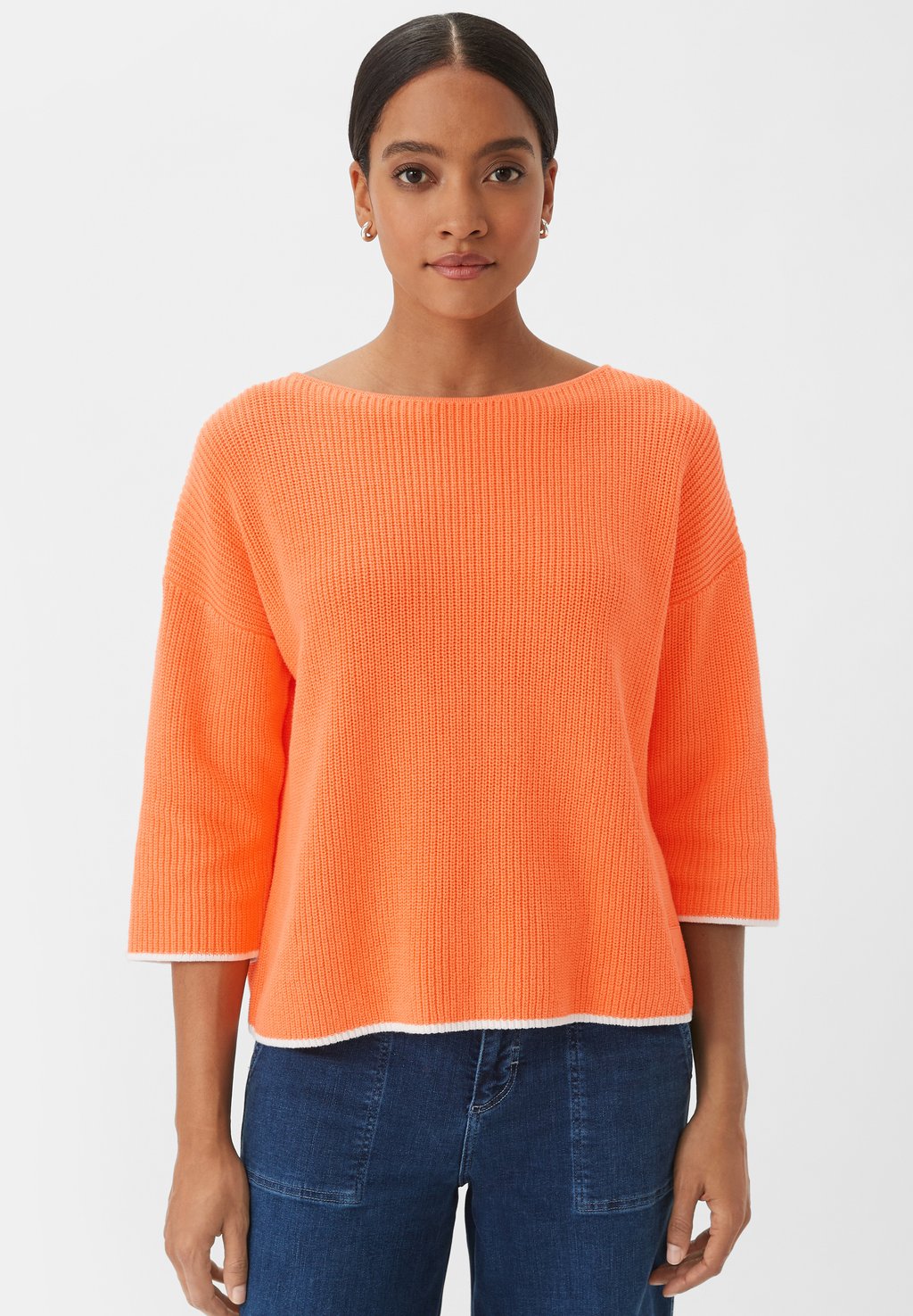 

Вязаный свитер MIT 3/4-ÄRMELN comma casual identity, цвет orange