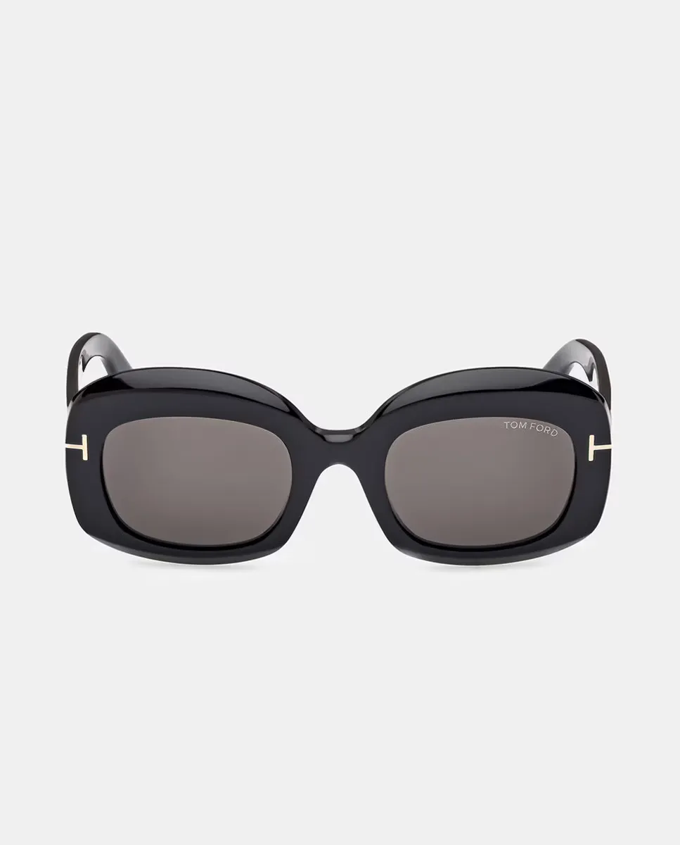 

Женские прямоугольные солнцезащитные очки из ацетата Tom Ford, черный