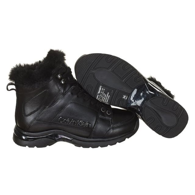 Кожаные высокие кеды Candal b4n12166 женщина Calvin Klein, черный — фото 3