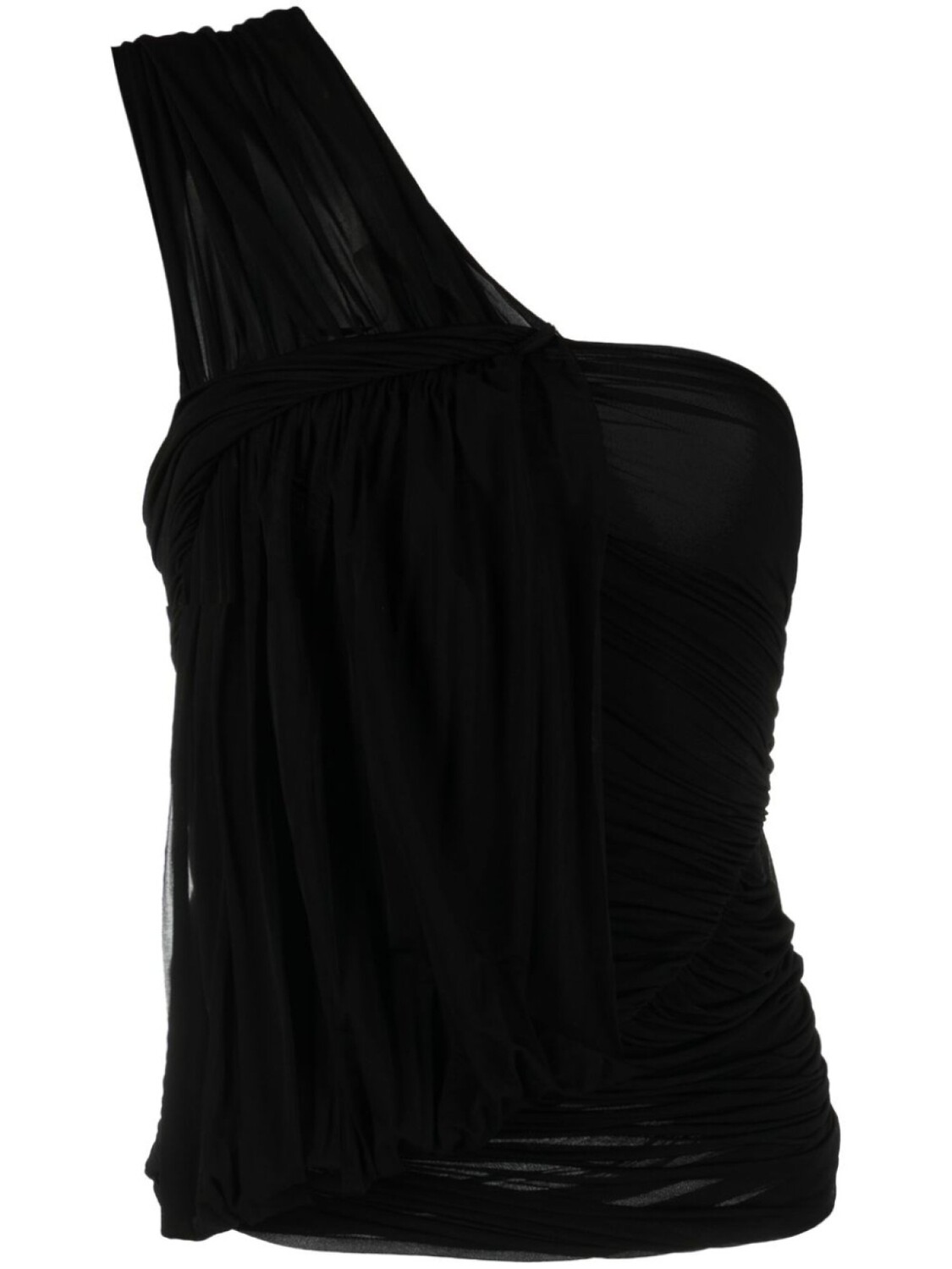 

Rick Owens топ Edfu со сборками и драпировкой, черный
