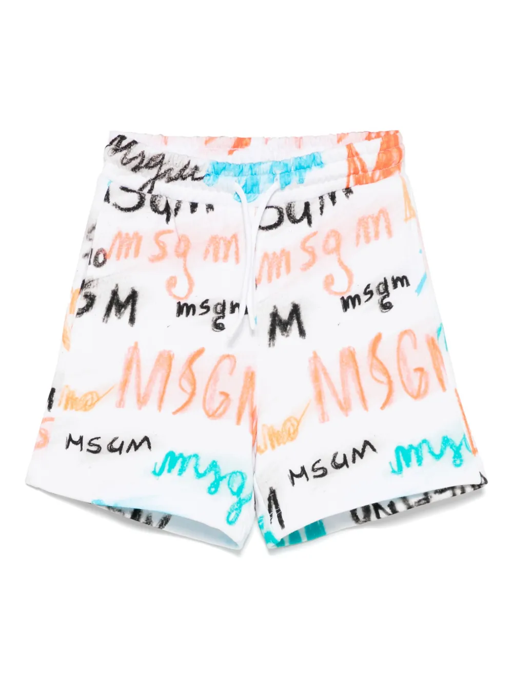 

Спортивные шорты с логотипом MSGM Kids, белый