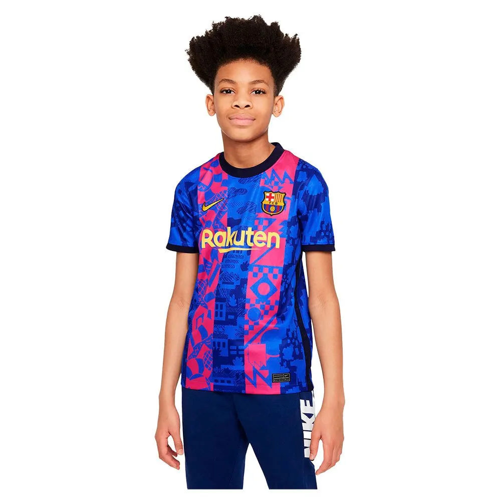 

Футболка с коротким рукавом Nike FC Barcelona 21/22 Stadium Third junior, синий