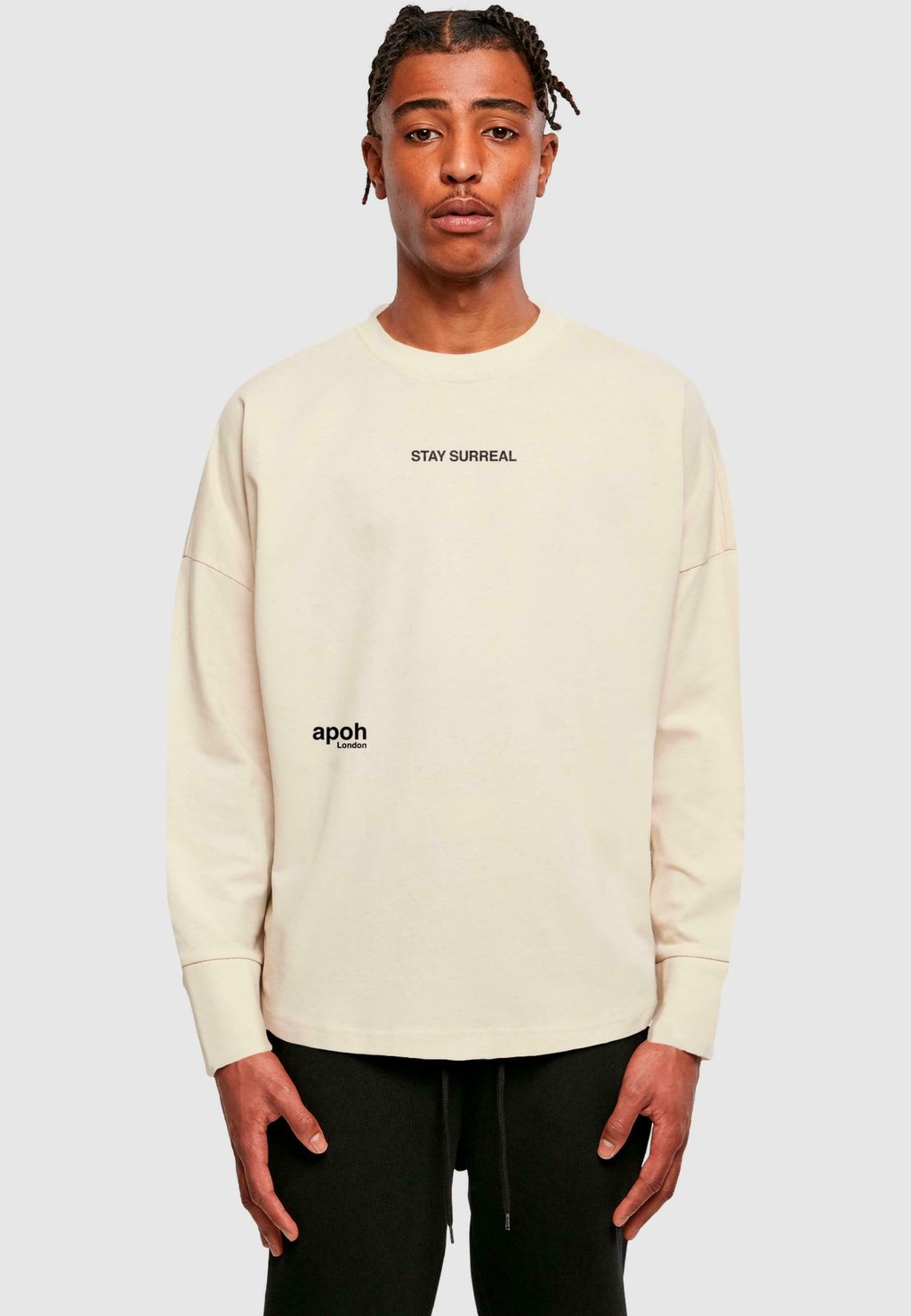 

Лонгслив APOH STAY SURREAL SLOGAN LONGSLEEVE Merchcode, песочный
