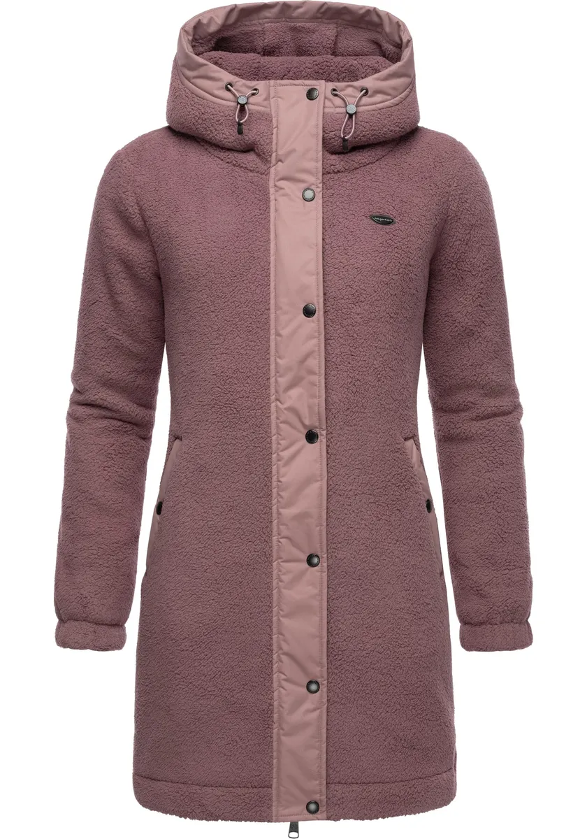 Верхняя куртка Ragwear "Cousy" с капюшоном, пушистая переходная куртка с плюшевым мехом и капюшоном, лиловый