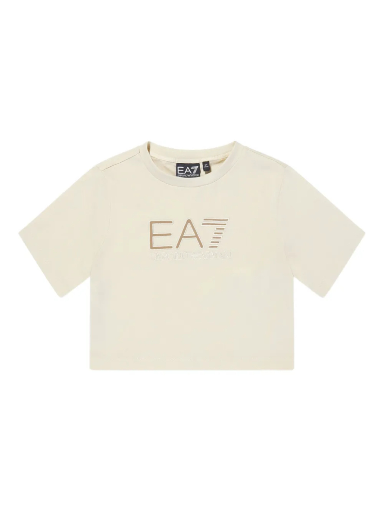 

Футболка с вышитым логотипом Emporio Armani Kids, нейтральный