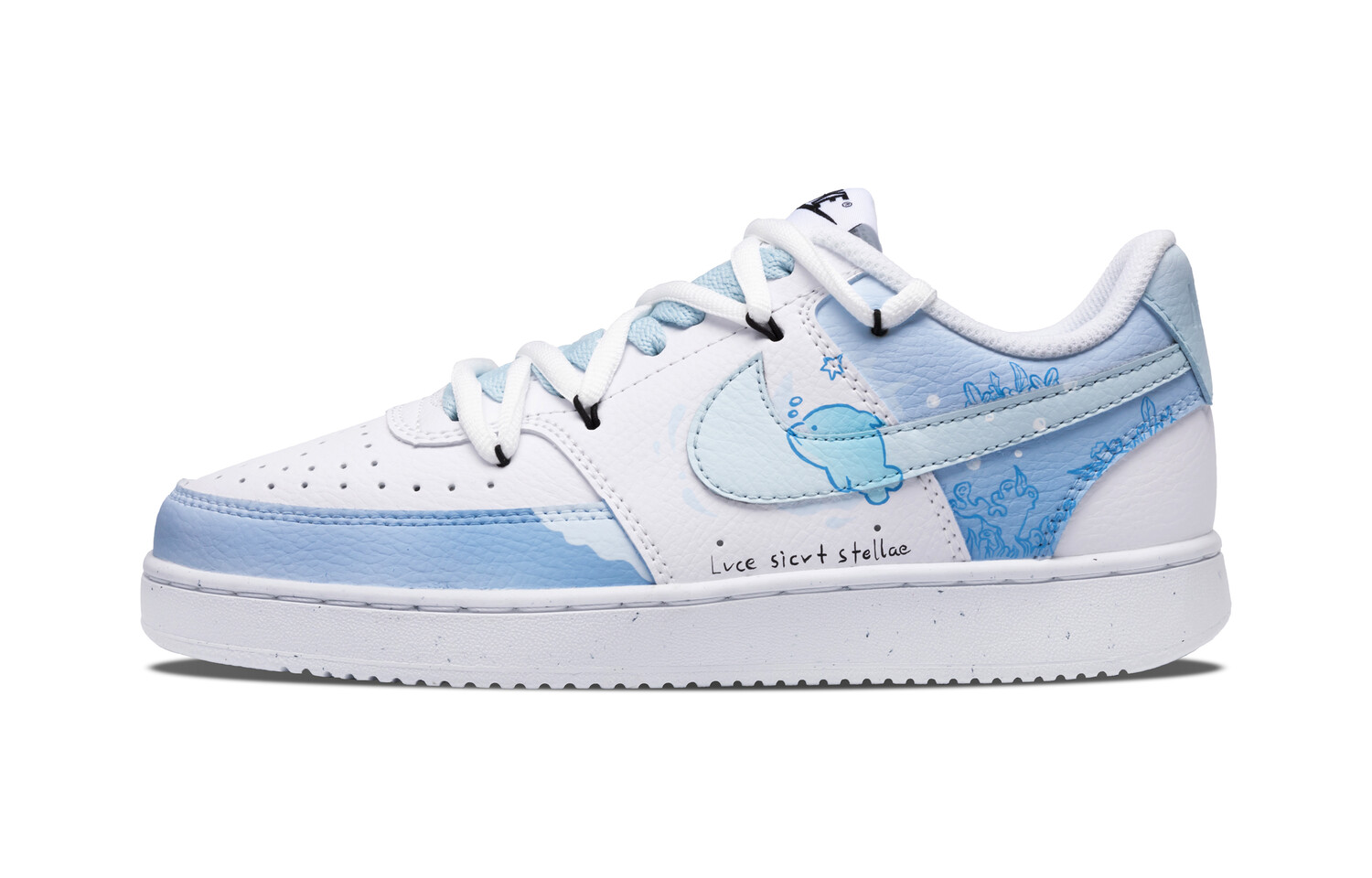 

Кроссовки Nike Court Vision 1 Skateboarding Shoes Men Low-top White, цвет Sea Elves