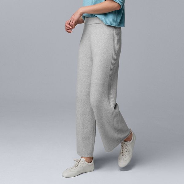 

Женские брюки из кашемира с кабельным узором Simply Vera Vera Wang, Light Gray Fox Heather