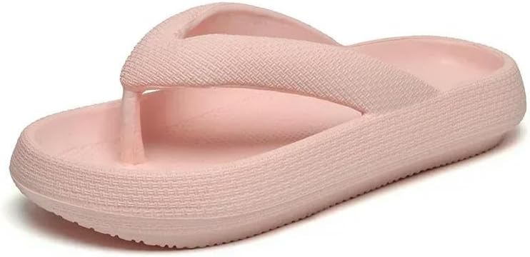 

Женские и мужские летние повседневные шлепанцы с нескользящей мягкой подошвой из ЭВА, толстая подошва, парные, больших размеров, для улицы и пляжа Dcehgew, розовый