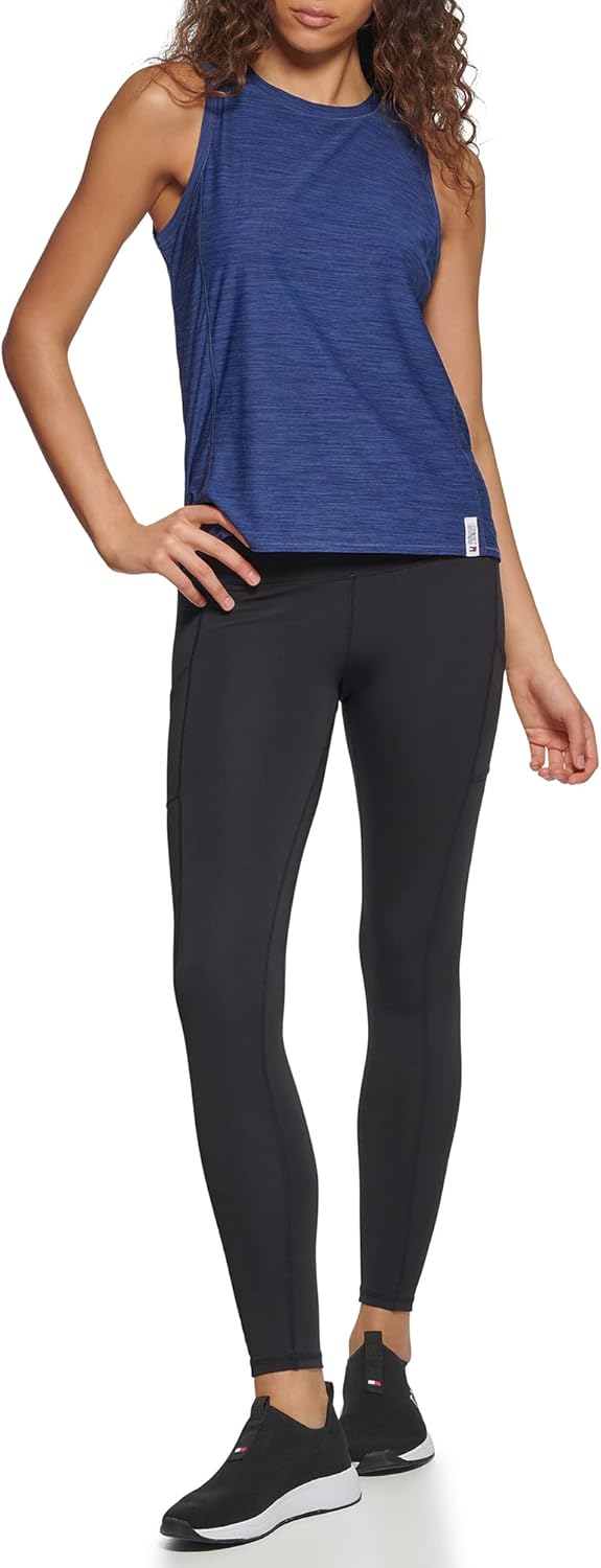 

Женская базовая майка с круглым вырезом Tommy Hilfiger для выступлений, Deep Blue