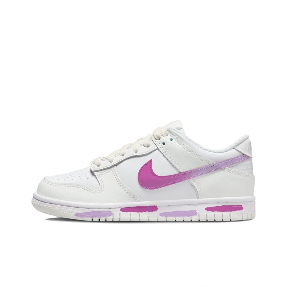 

Кроссовки Nike Dunk Skateboarding Shoes Women's Low-top Gray/Pink, серый/розовый