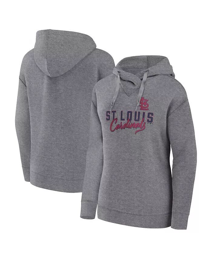 

Женская толстовочка-свитшот Heather Grey St. Louis Cardinals Script Favorite Fanatics