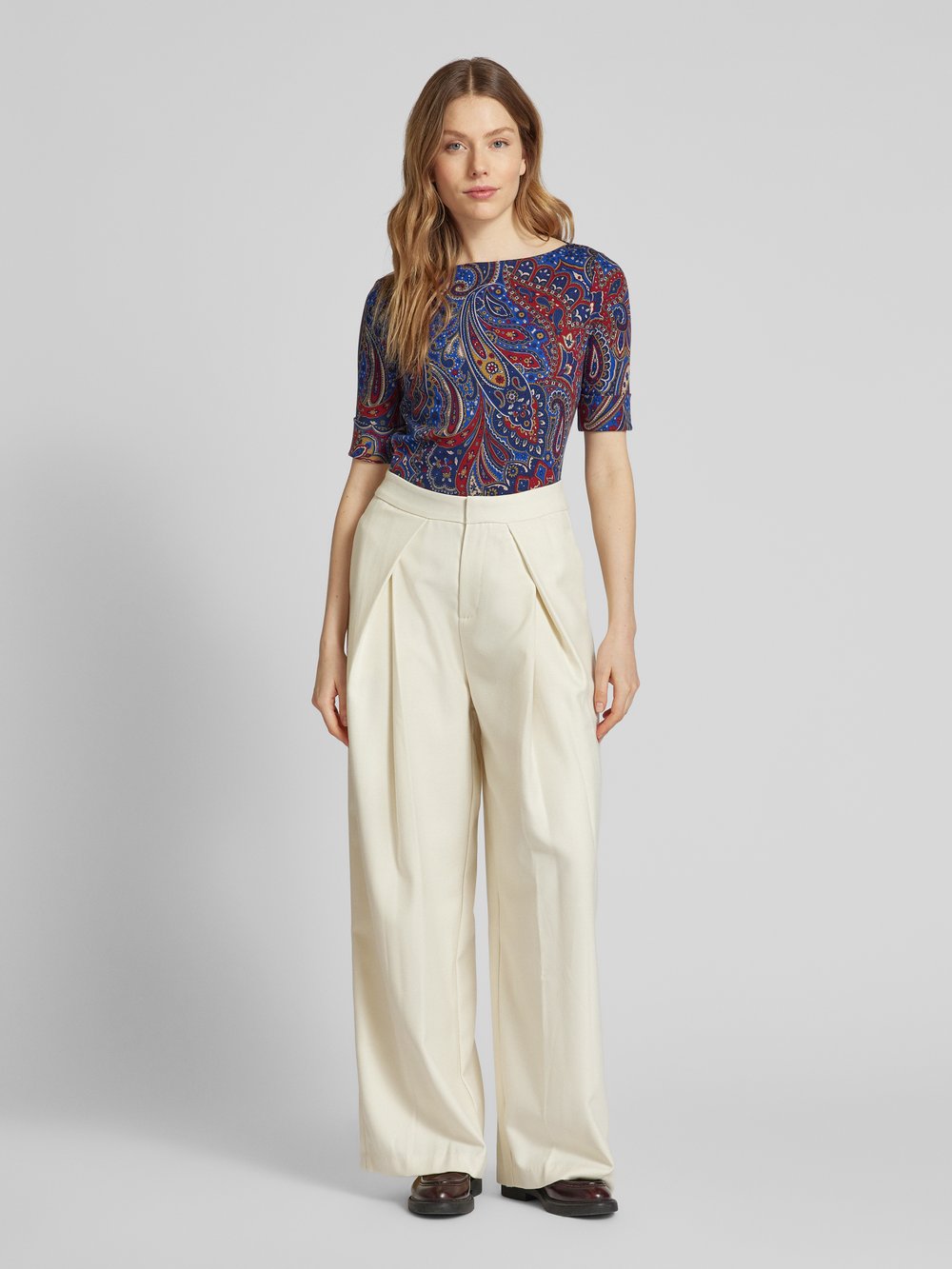 

Футболка с рукавами 3/4 Lauren Ralph Lauren, синий