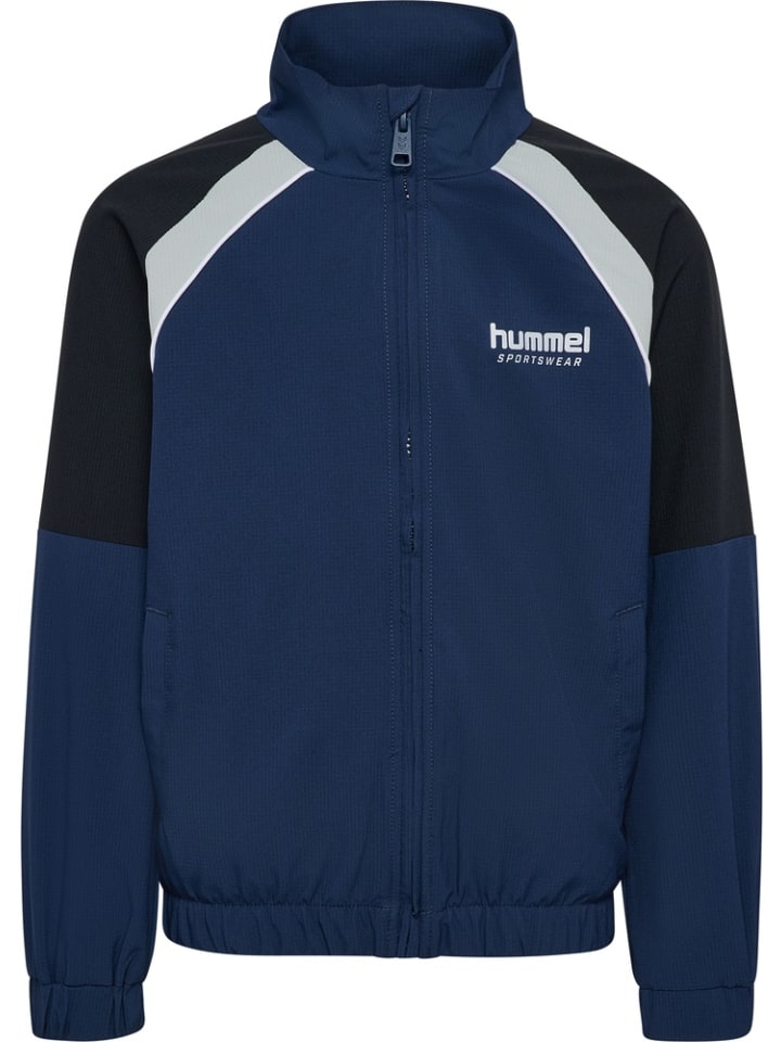 

Детская тренировочная куртка "Loose Tracksuit Zip Jacket" синего цвета Hummel