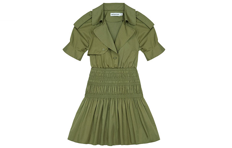 

Self-Portrait Короткое Платье с Короткими Рукавами Женское Зеленое