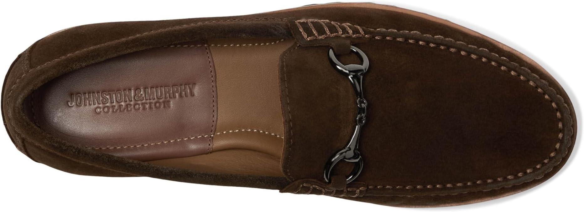 Лоферы Johnston & Murphy Collection Men's Baldwin Lug Bit, Brown Waxed English Suede — фото 2