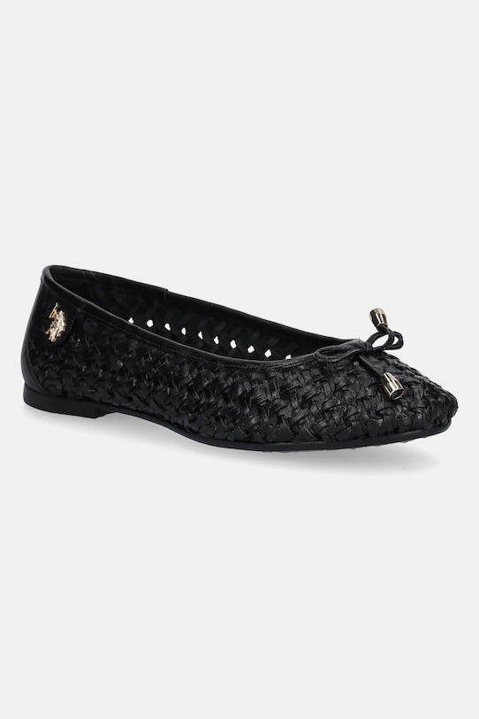 Кожаные балетки JULIA U.S. Polo Assn., черный