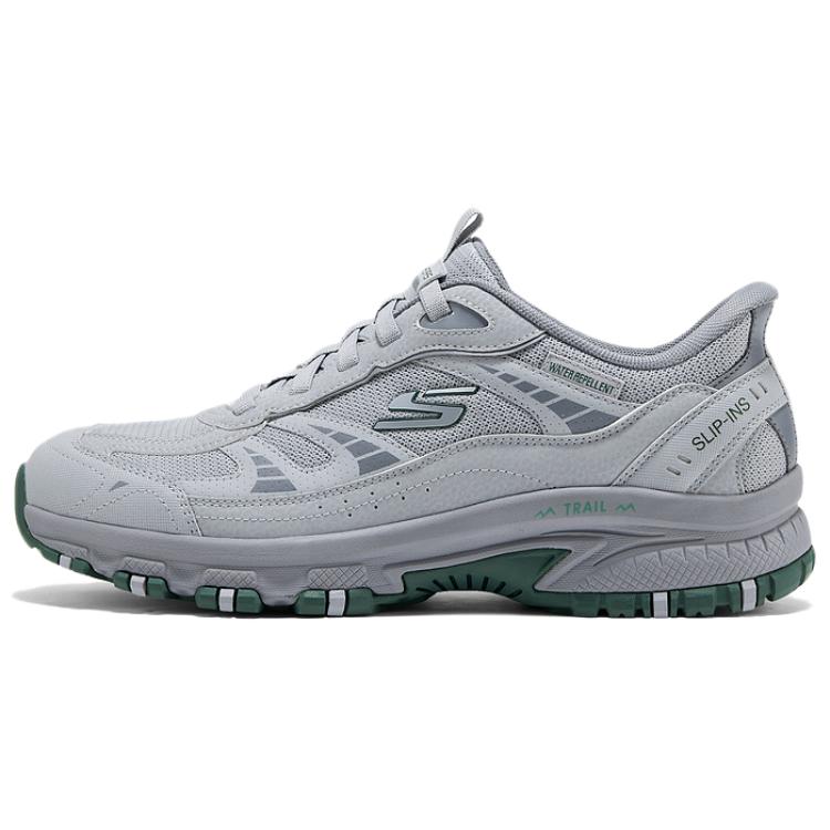 

Skechers Мужские износостойкие низкие повседневные туфли для улицы, серо-зеленые
