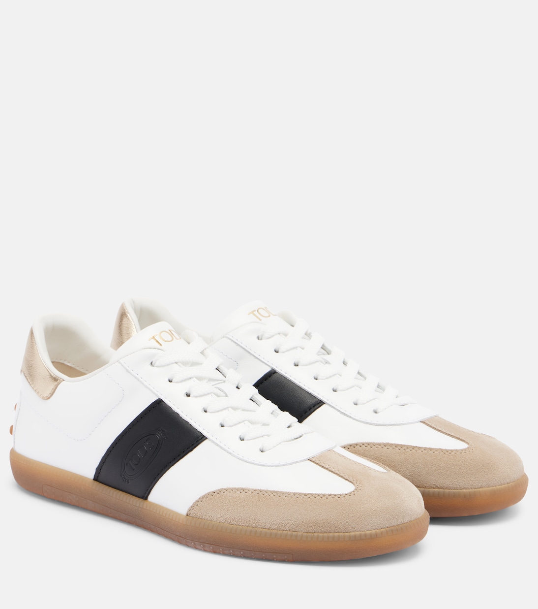 Кожаные кроссовки Tod's, Corda+Bianco+Nero