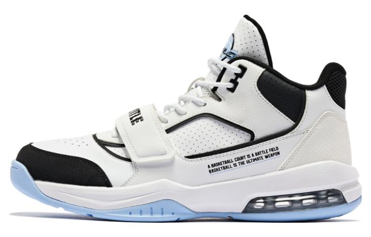 

Амортизирующие противоскользящие износостойкие баскетбольные кроссовки Mid Top Мужские Белый Черный QIAODAN