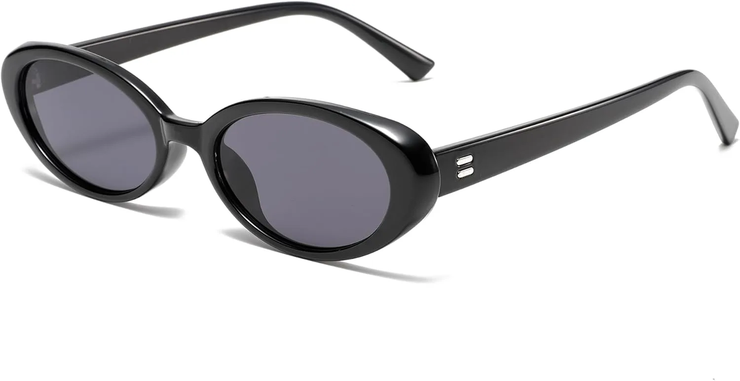 

Женские солнцезащитные очки Cyxus овальной формы, защита от УФ-излучения, модные женские очки с антибликовым покрытием, легкая оправа, Black Frame Black Lens 1250