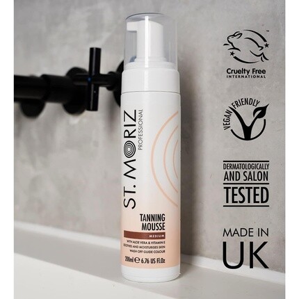 St Moriz Professional Мусс для мгновенного загара с алоэ вера и витамином Е, 200 мл - одноместный, St. Moriz — фото 3