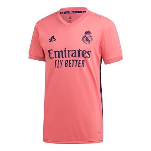 

Футболка men's 20-21 season real madrid away short sleeve t-shirt jersey pink Adidas, розовый