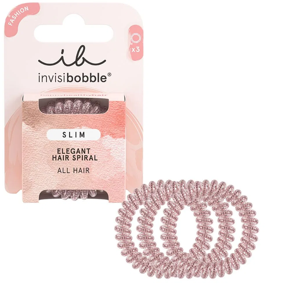 Тонкие резинки для волос «Slim Pink Monocle» (3 шт.) от invisibobble Invisibobble