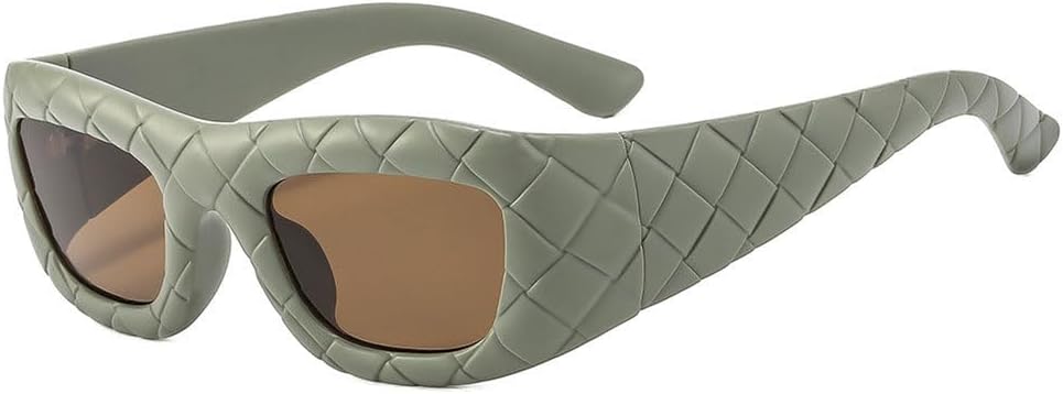 

Модные солнцезащитные очки с универсальным рисунком для женщин, стильные солнцезащитные очки для мужчин с зеркальным покрытием, роскошные, с улучшенными характеристиками и защитой от УФ-излучения UV400 TYUVIVO, Green