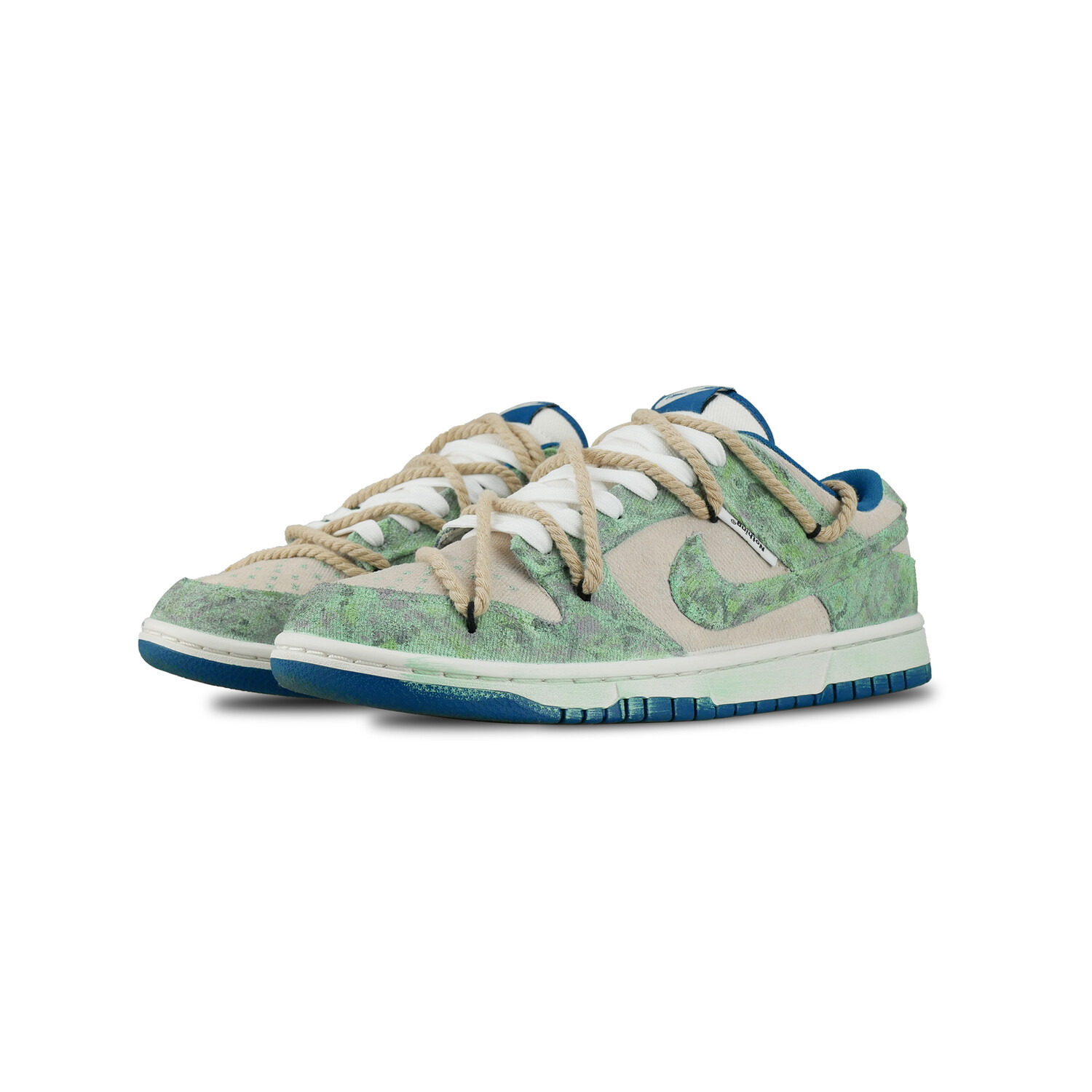 

Кроссовки Nike Dunk Skateboarding Shoes Men Low-top Green/beige/blue, зеленый