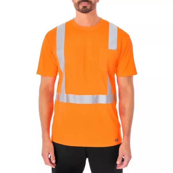 

Мужская светоотражающая футболка с короткими рукавами Smith'S Workwear, цвет laser orange
