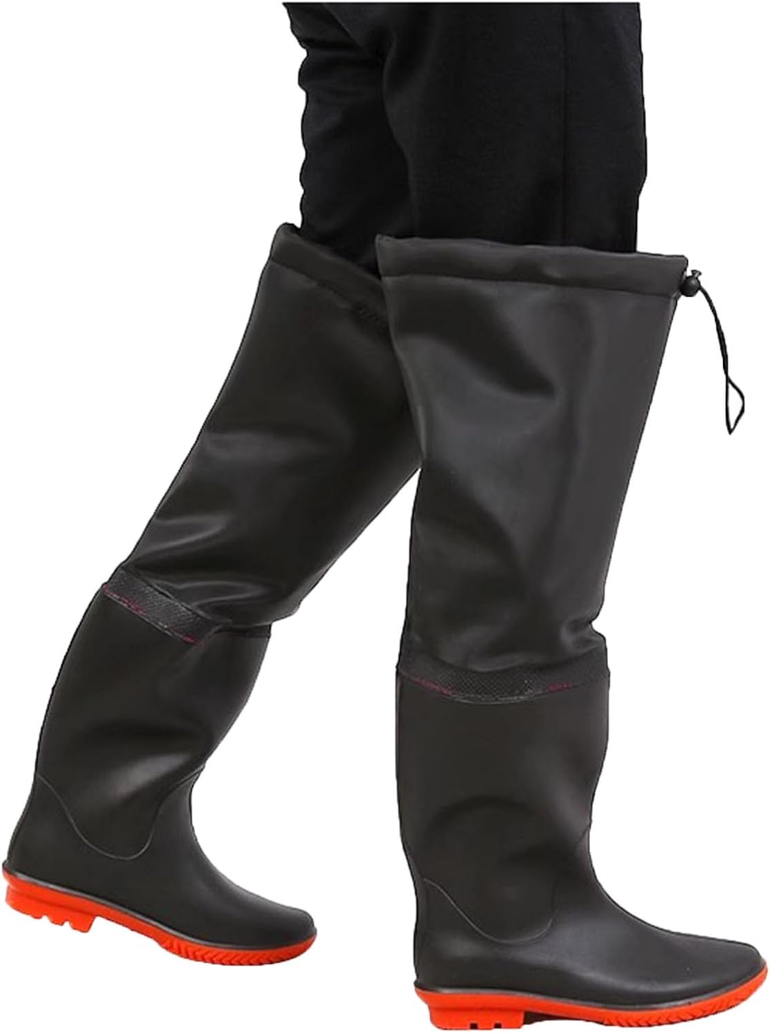 

Зимние плюшевые рыбацко-охотничьи забродные сапоги 60 см/60 см, противоскользящие, износостойкие, для ног 23-28,5 см Bcomfy, черный