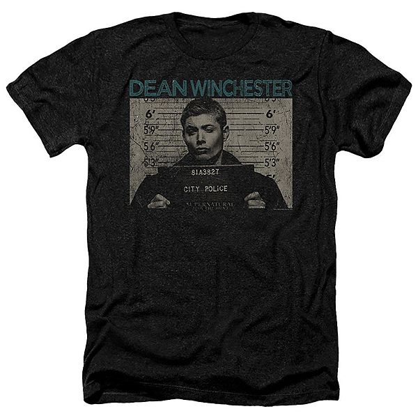 

Футболка Supernatural Dean Mug Shot Adult Heather Licensed Character