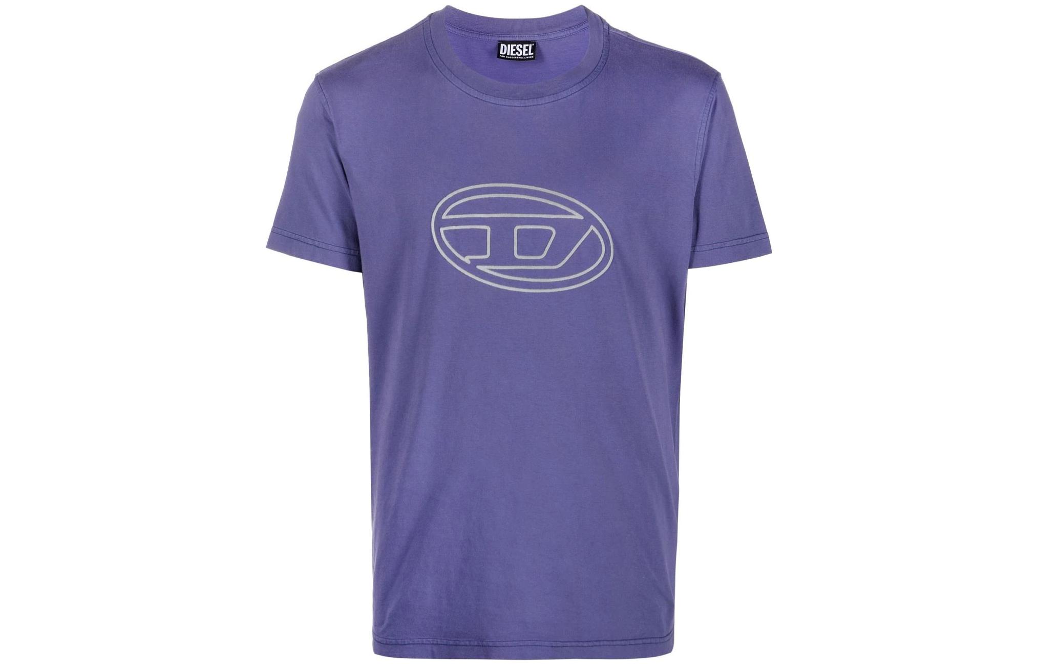 

DIESEL Футболка мужская темно-фиолетовая, Фиолетовый, DIESEL Футболка мужская темно-фиолетовая