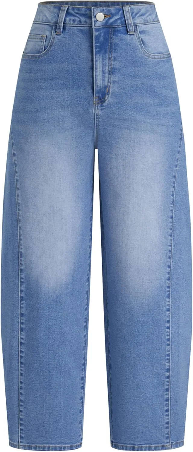 

CIDER Женские бочкообразные джинсы High Waisted Baggy