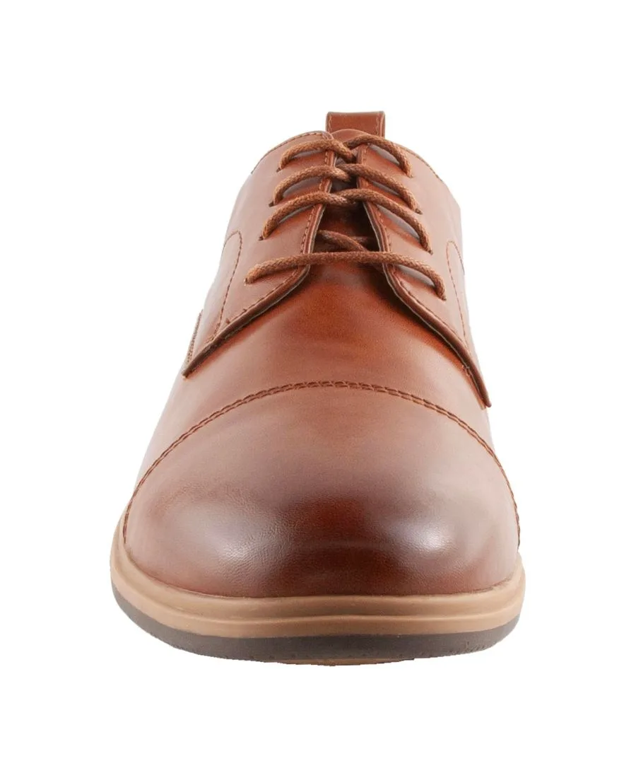 Мужские классические оксфорды Sienna Comfort с закругленным носком DEER STAGS, Cognac — фото 4