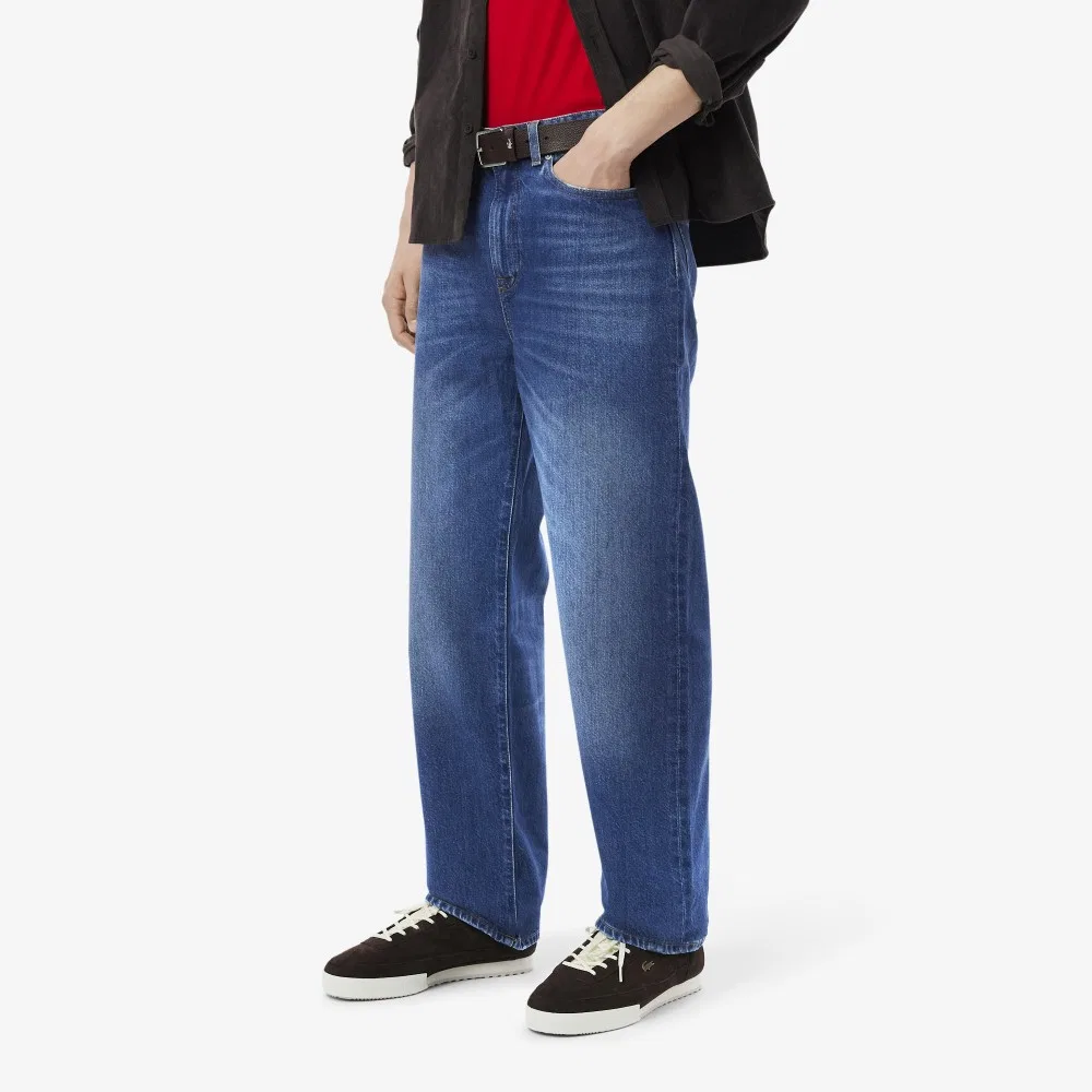 Мужские джинсы Straight Fit синие от Lacoste — фото 3