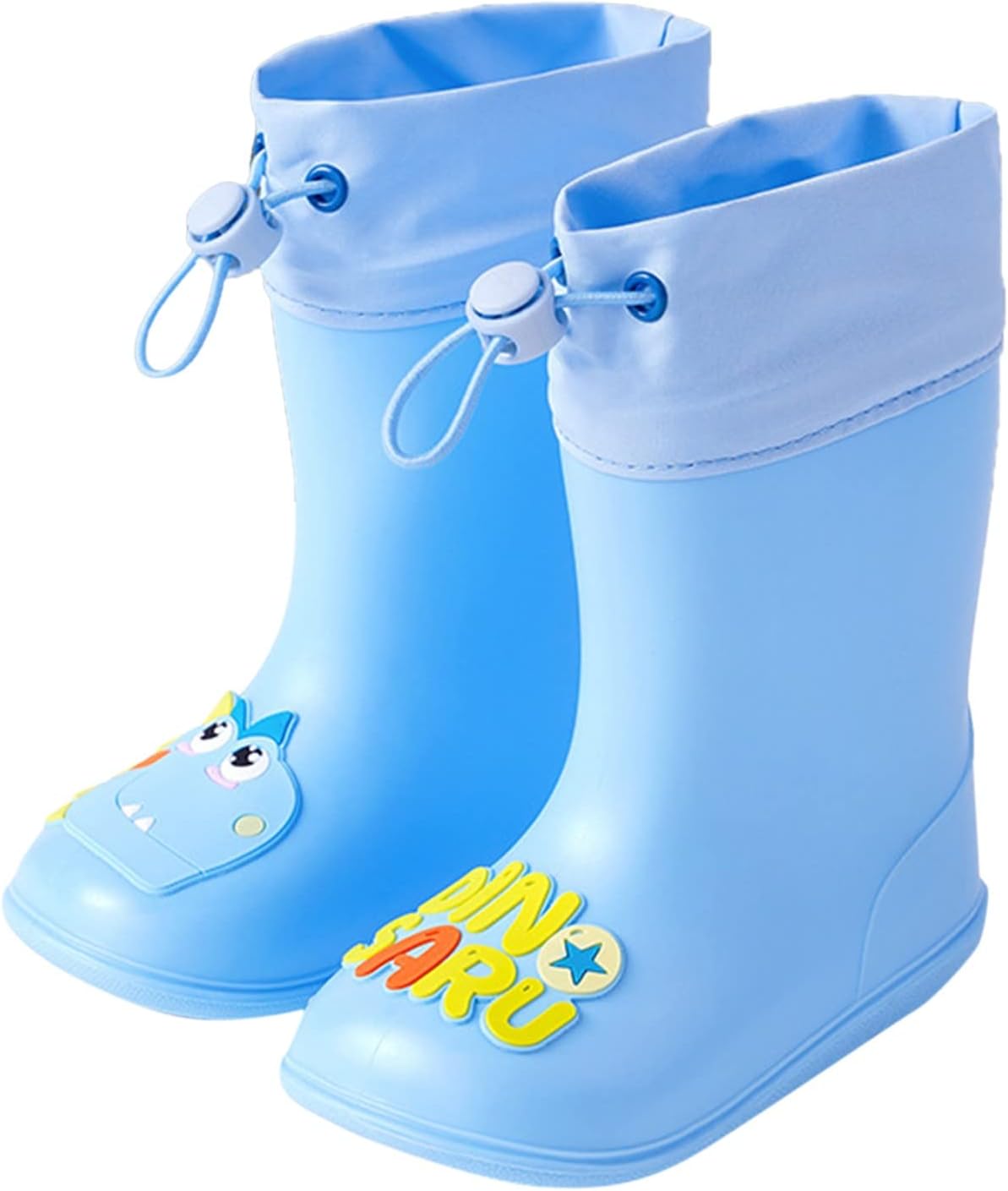 

Детские резиновые сапоги с динозаврами с эластичным верхом для малышей, желтые резиновые сапоги для дождя, сапожки для девочек Generic