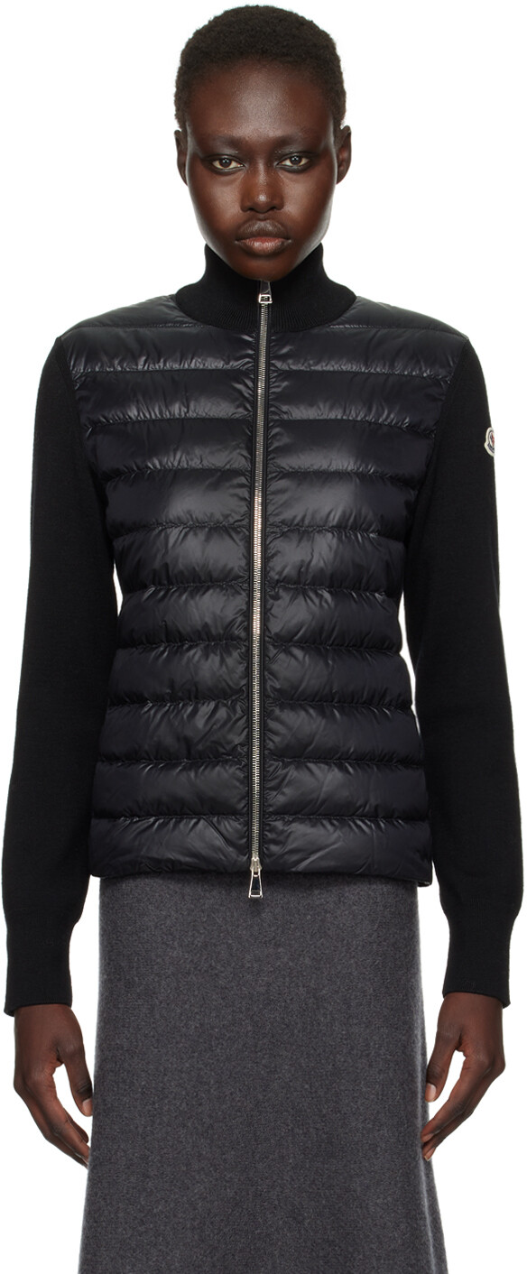 

Утепленная шерстяная куртка-пуховик Moncler, черный