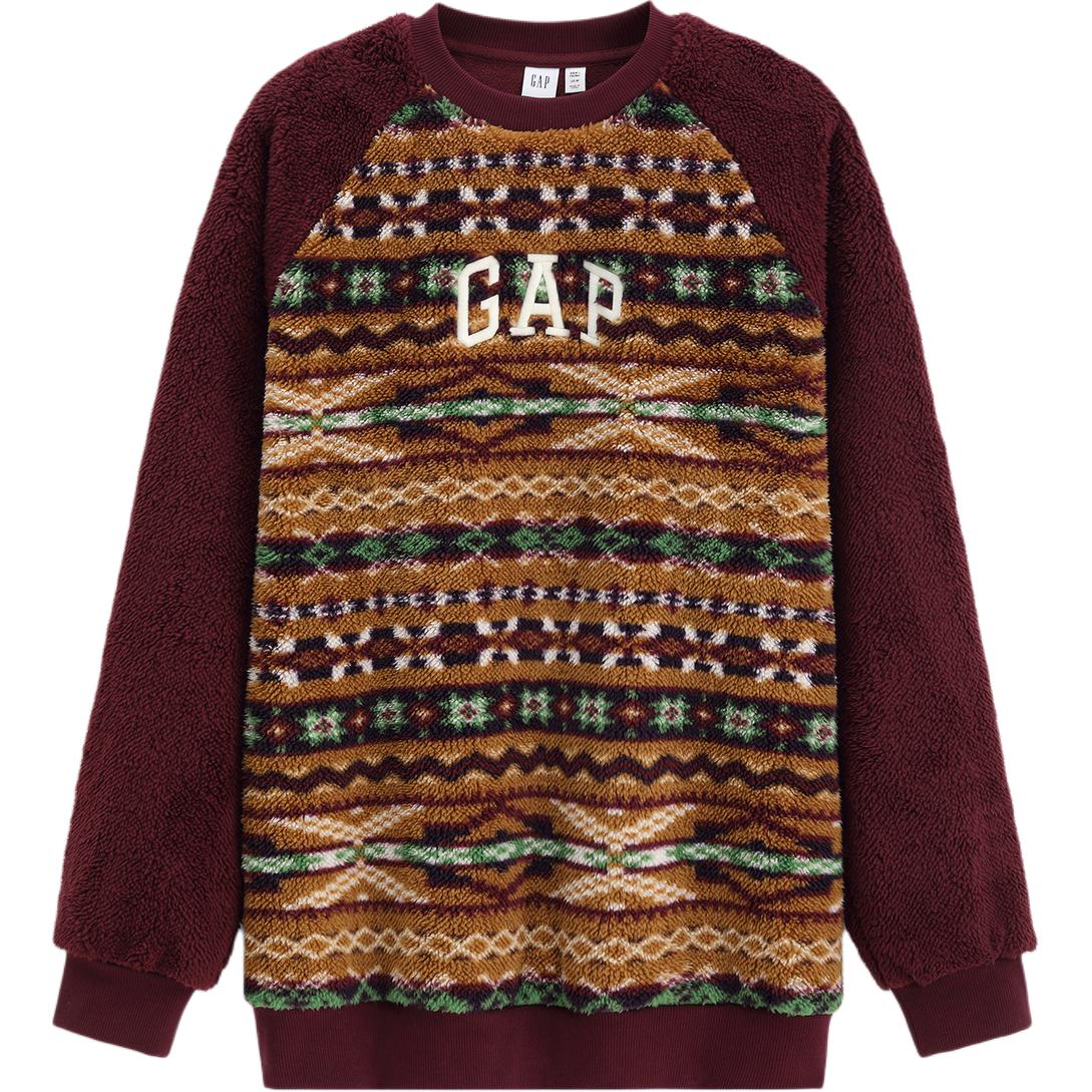 

GAP Толстовка унисекс, темно-красные, с круглым вырезом, средней плотности