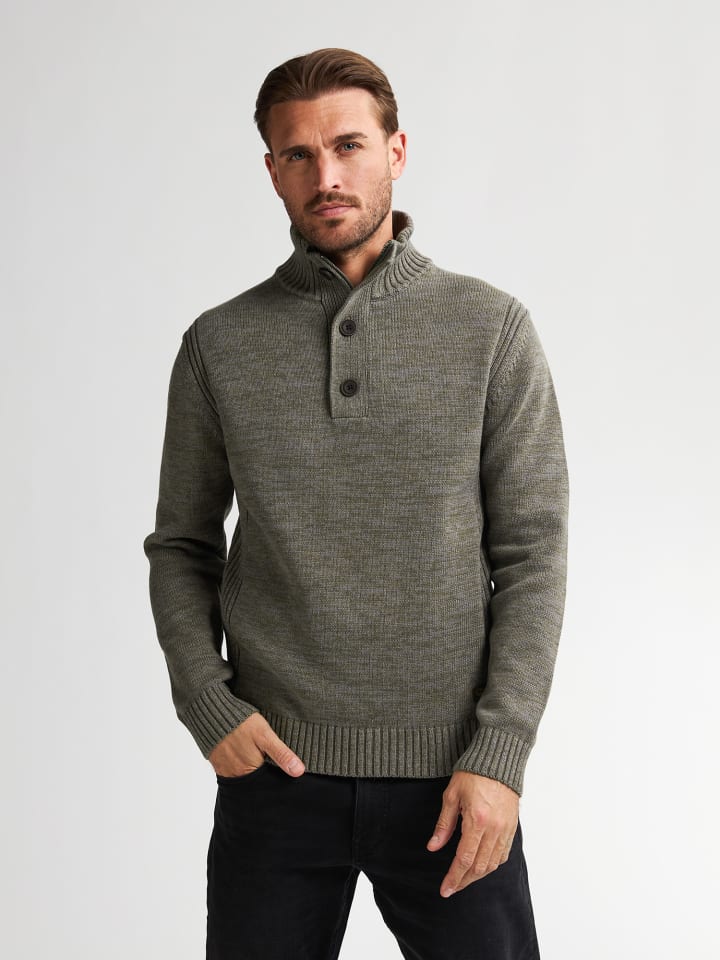 

Пятнистый свитер Логан зеленого цвета Petrol Industries