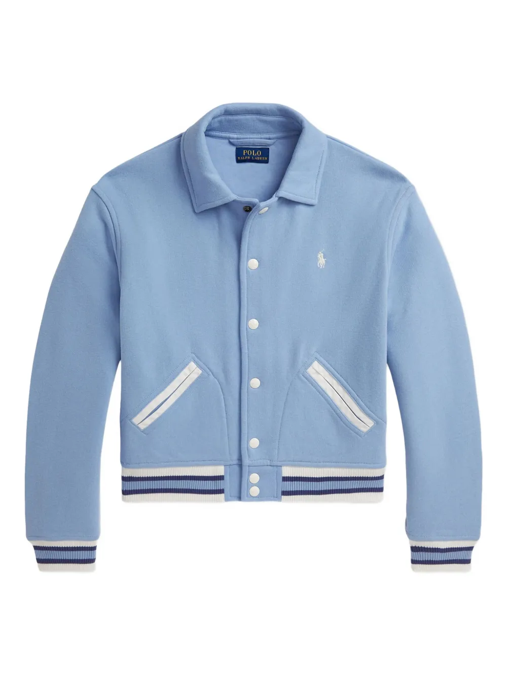 

Университетская куртка-бомбер с вышитым логотипом POLO RALPH LAUREN KIDS, синий