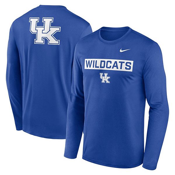 Мужская футболка с длинным рукавом royal kentucky wildcats primetime campus 2-hit legend Nike — фото 2