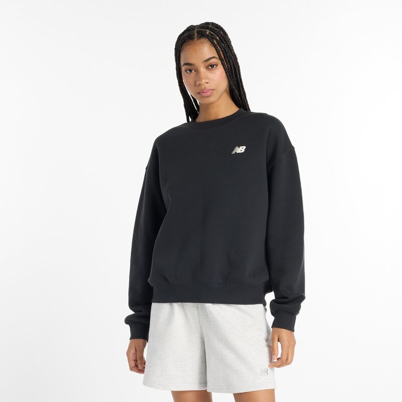 

Толстовка с капюшоном, переосмысленная как флисовая куртка New Balance, черный