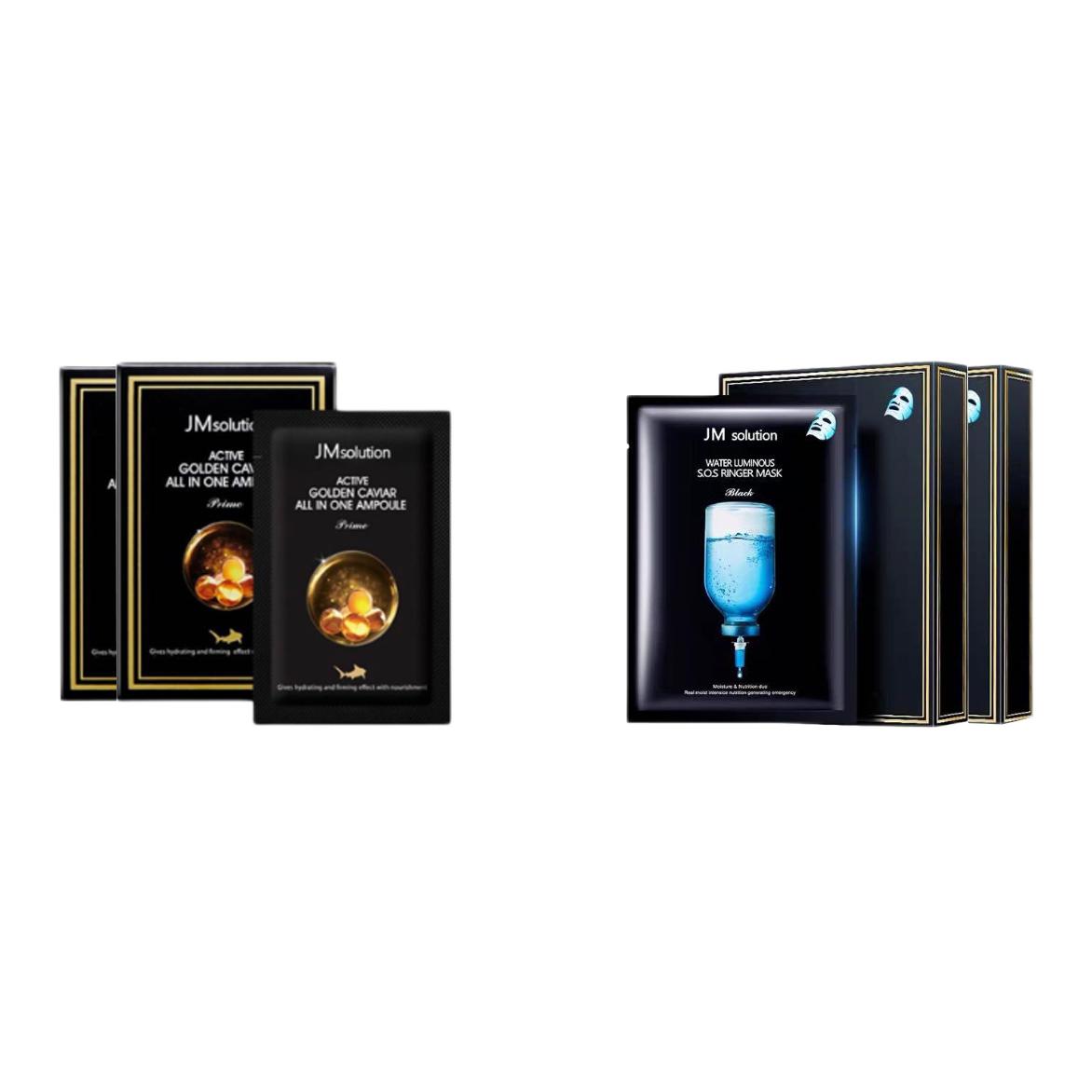 

JM Solution Emergency Jellyfish Bird's Nest Caviar увлажняющая и питательная тканевая маски для комбинированной кожи 4 упаковки JMsolution