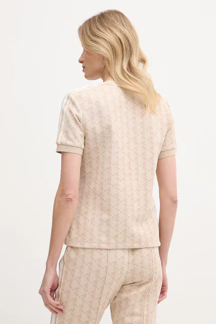 Футболка Lacoste бежевая Slim Fit — фото 3